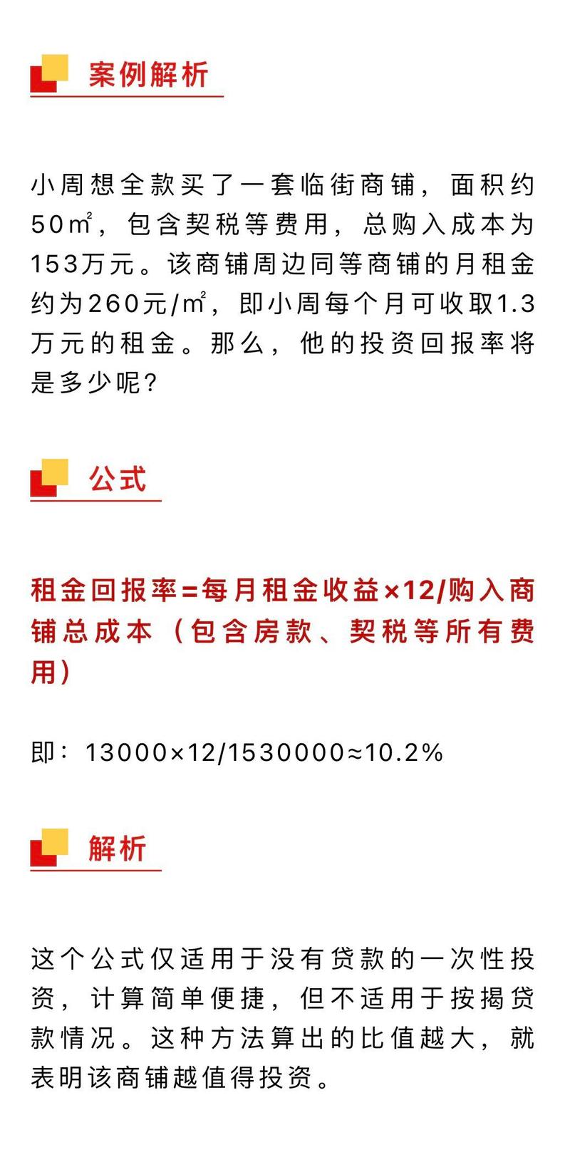商铺投资基本原理_写字楼投资回报率计算_商铺投资回报率怎么算