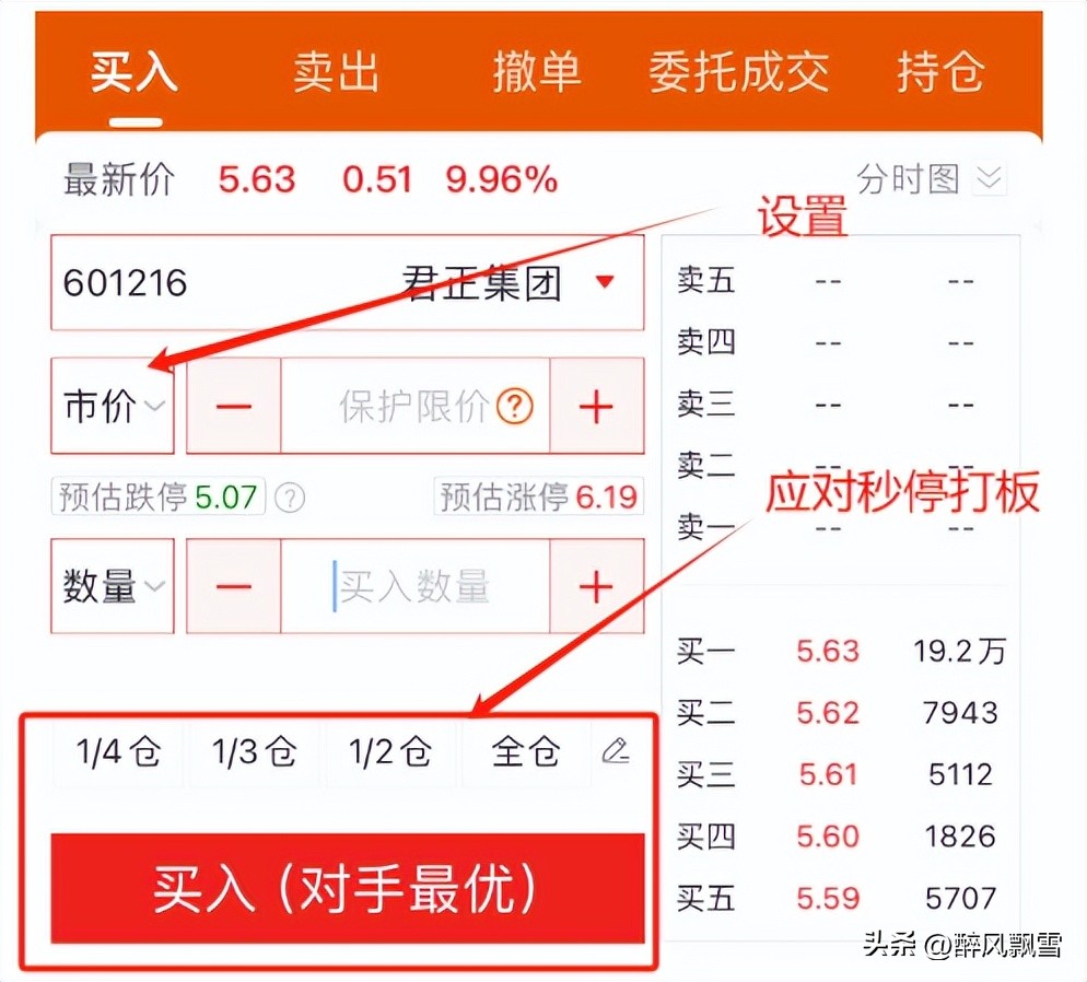 委托方式_股票委托,成交_对方最优价